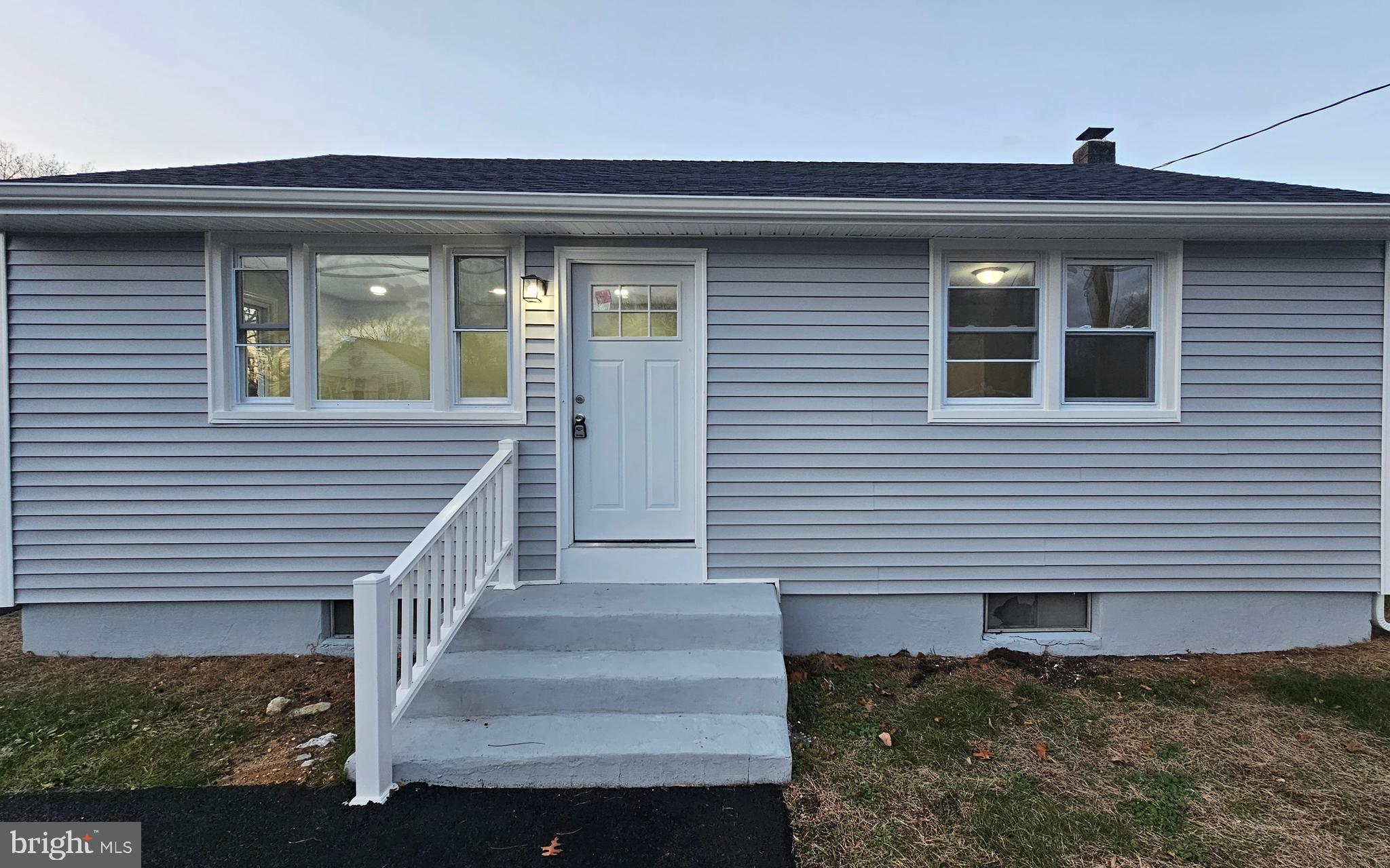 a front view of a house