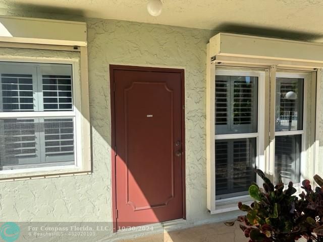 a view of front door