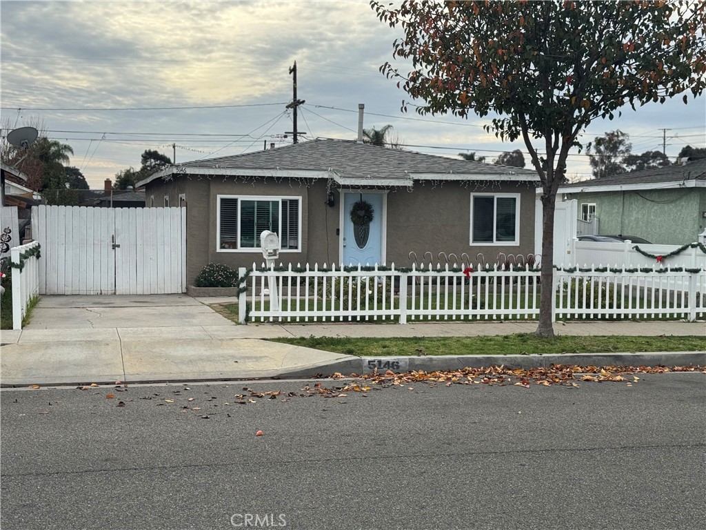 a front view of a house