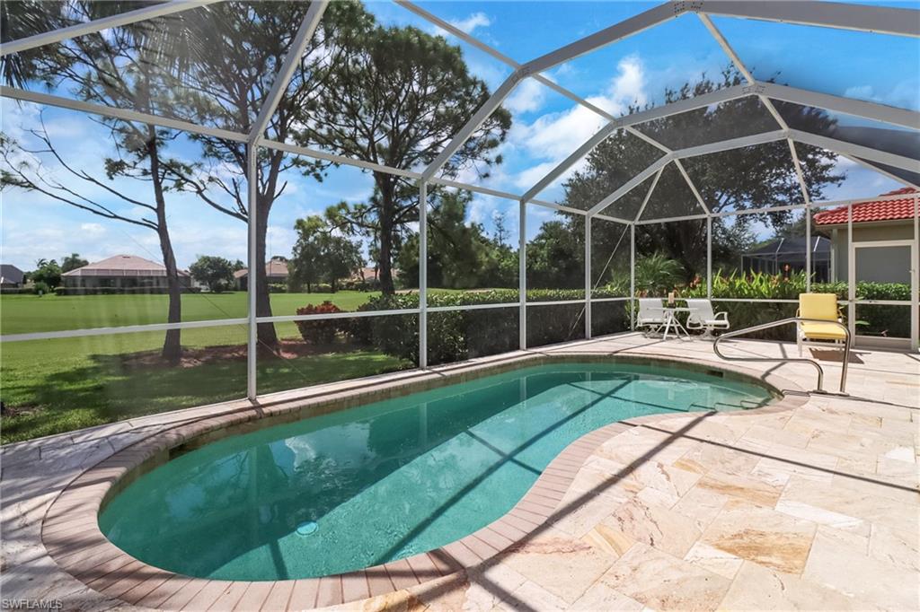 Relax in your pool overlooking the golf course