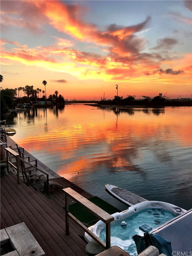 a view of a lake with outdoor space