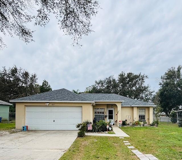 front view of house with a yard