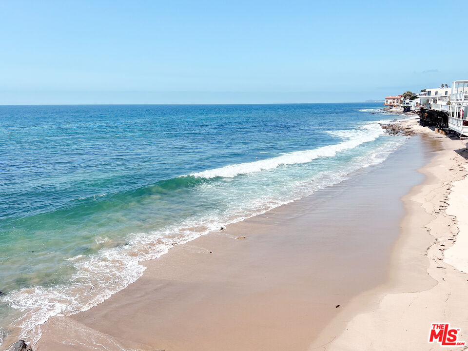 a view of beach and ocean