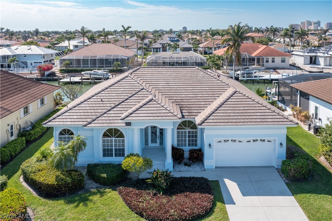 a aerial view of a house