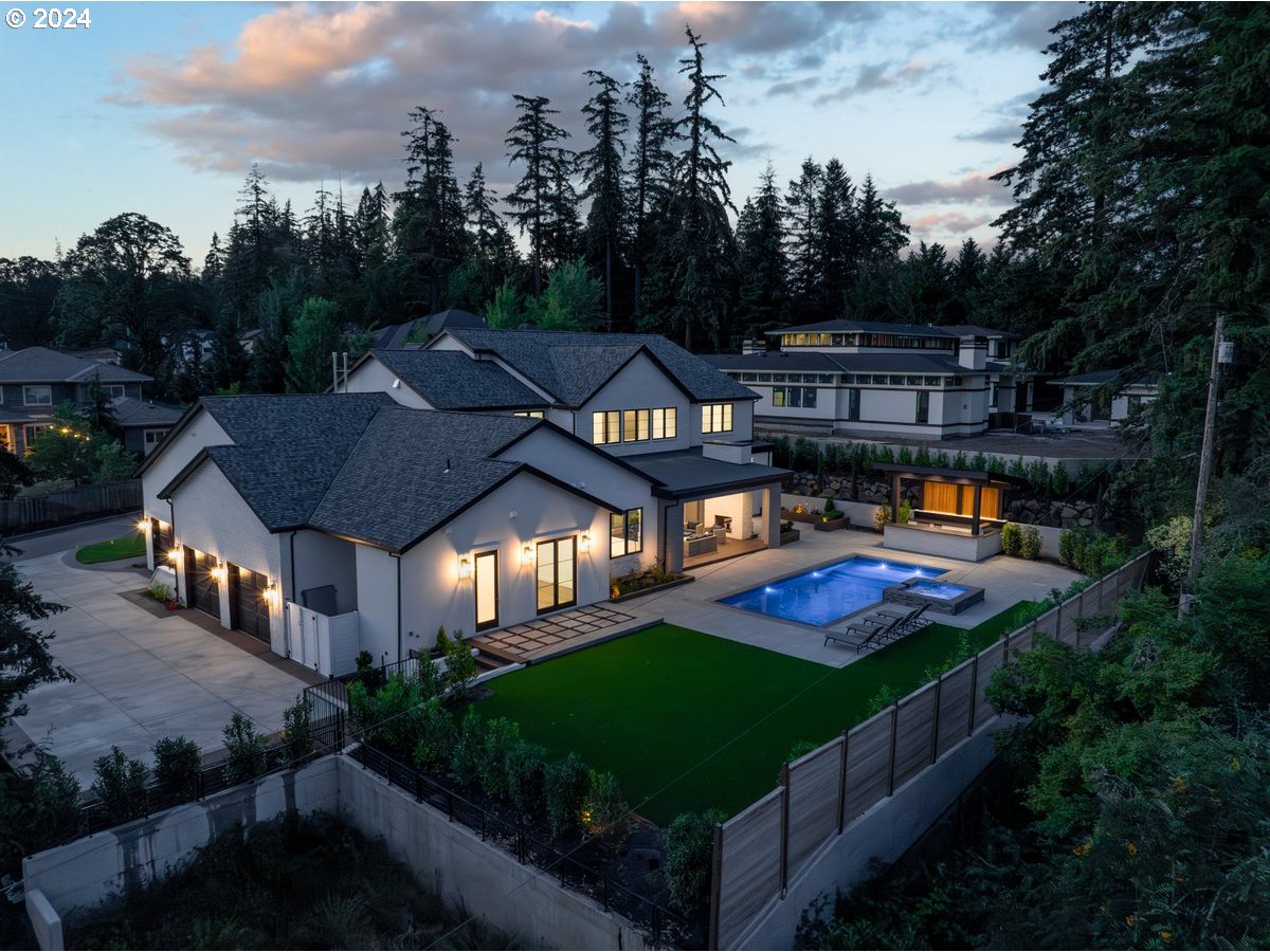 a view of yard in front of house with green space