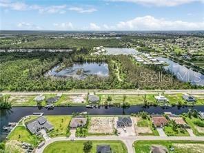 a view of a city with a lake