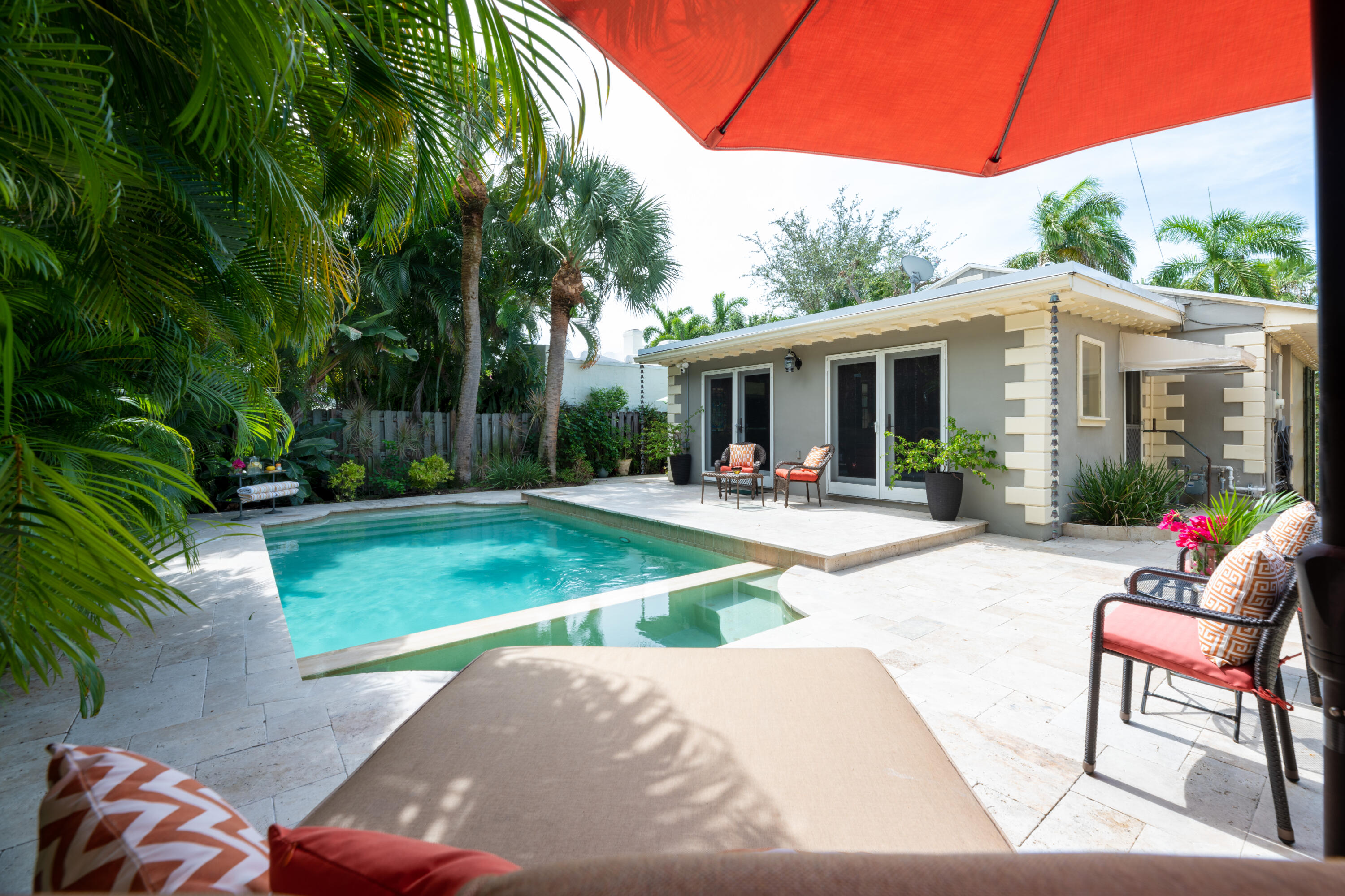 a view of outdoor space yard deck patio and swimming pool