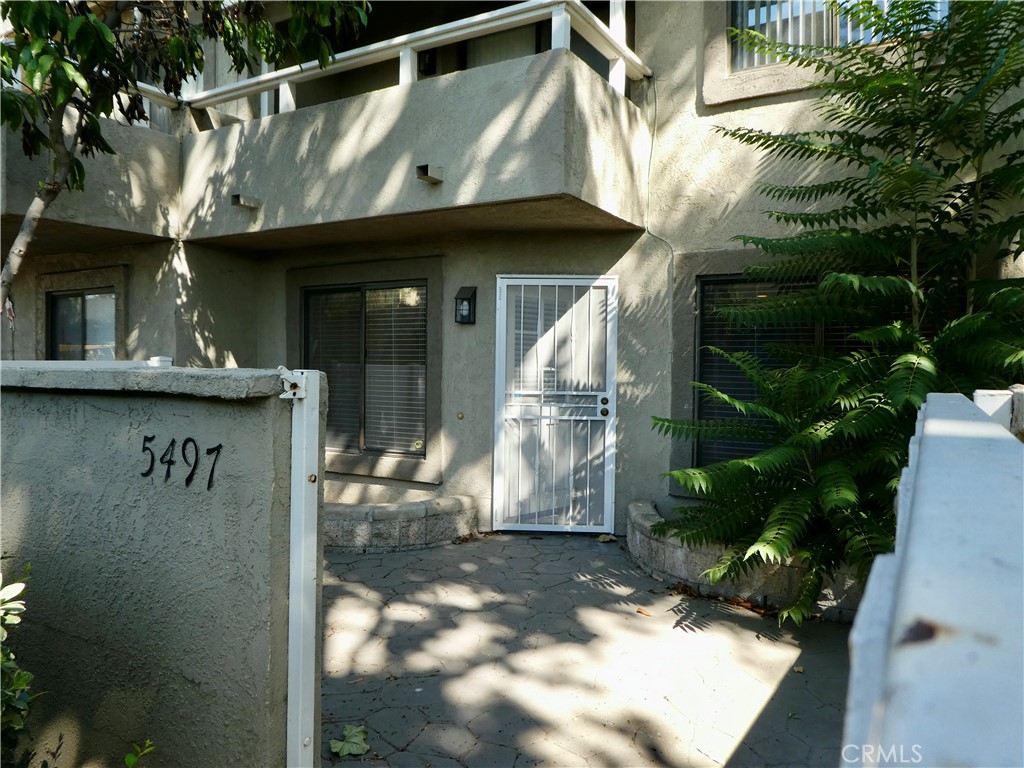 a view of a house with a door