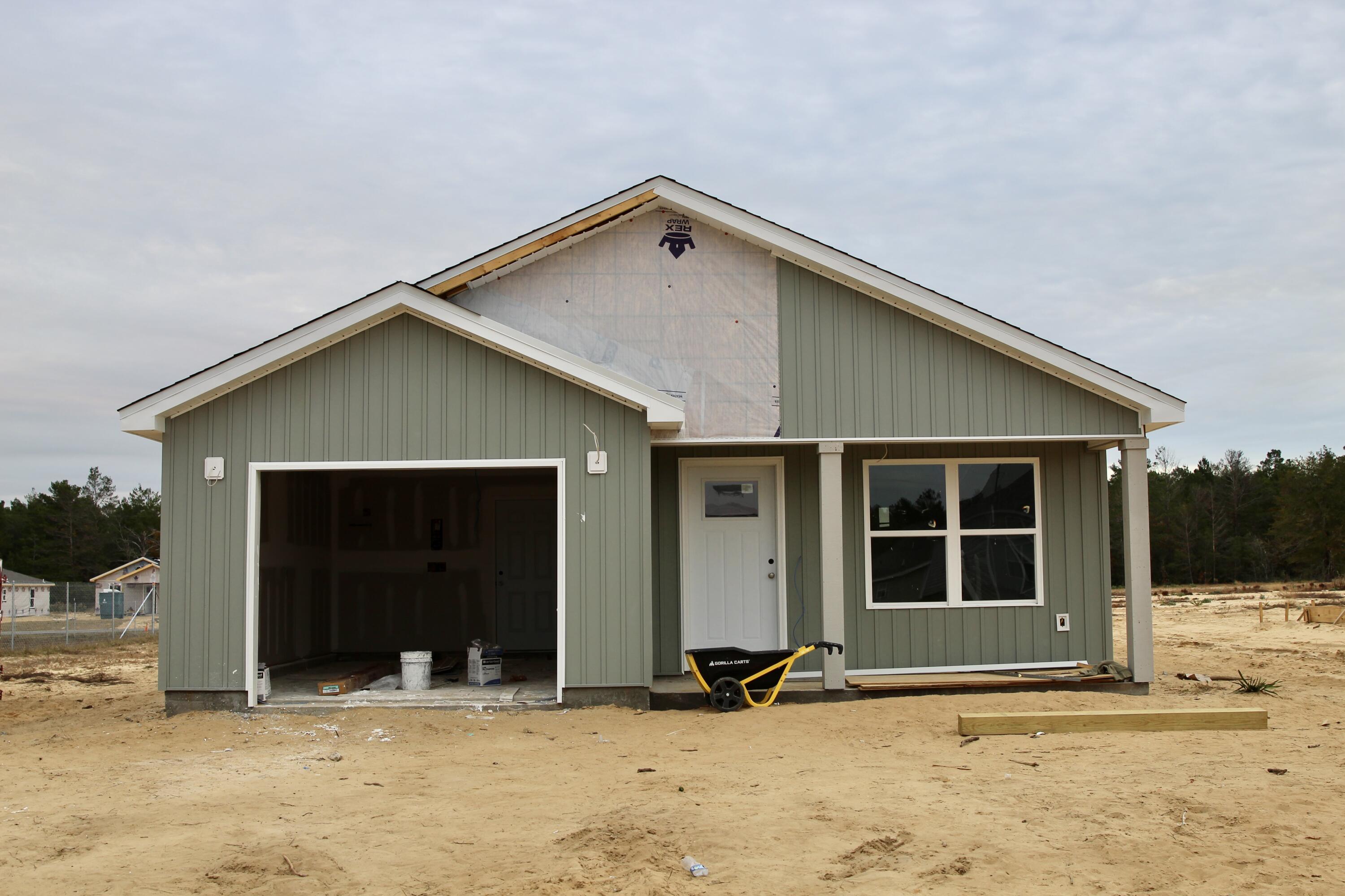 a front view of a house