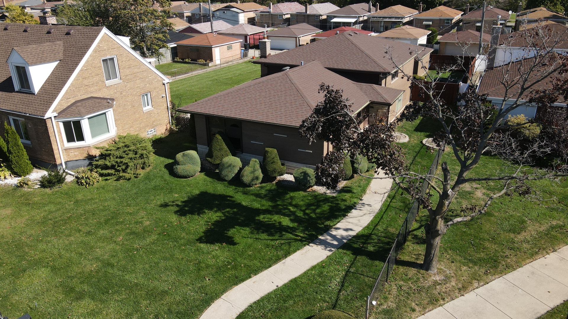 a aerial view of a house