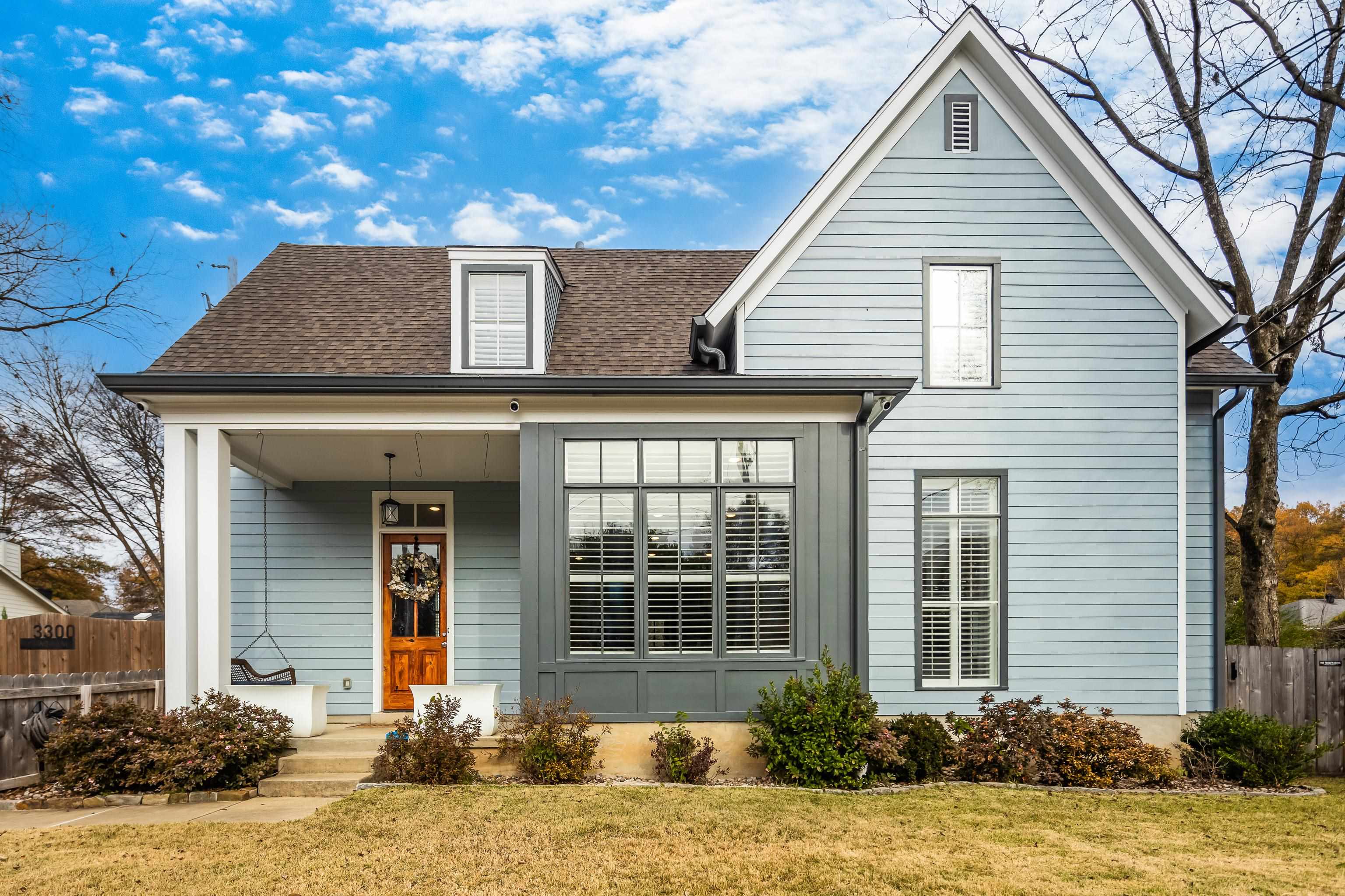 a front view of a house