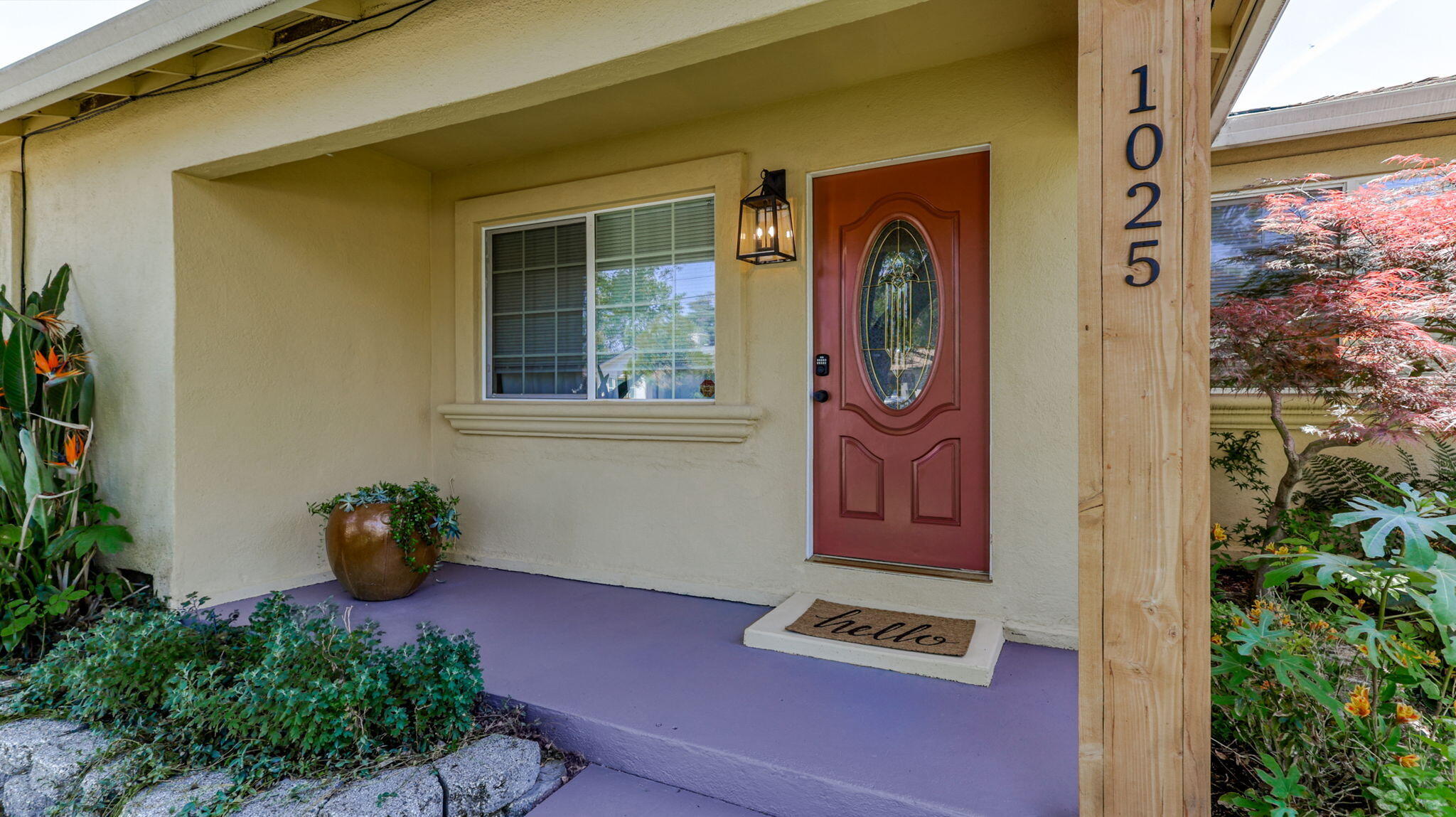 a front view of a house with entryway