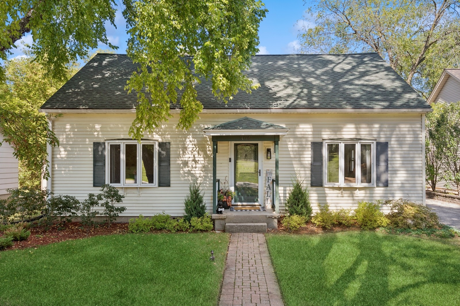 front view of house with a yard