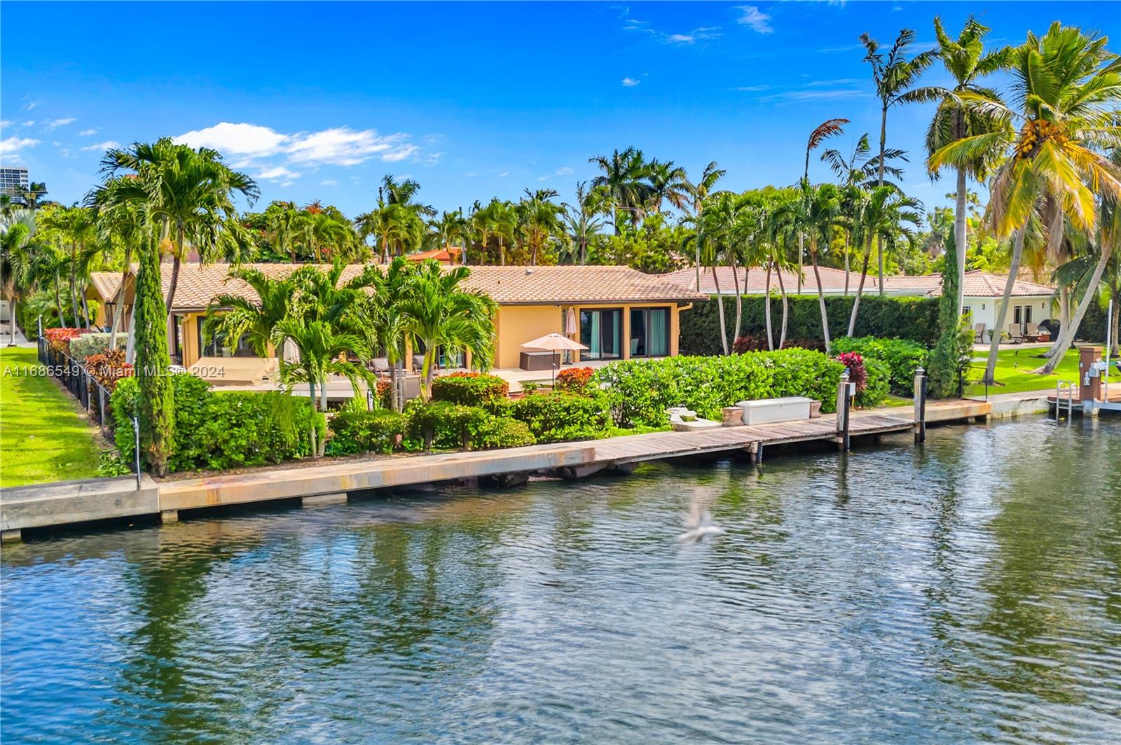 a view of a house with a lake view