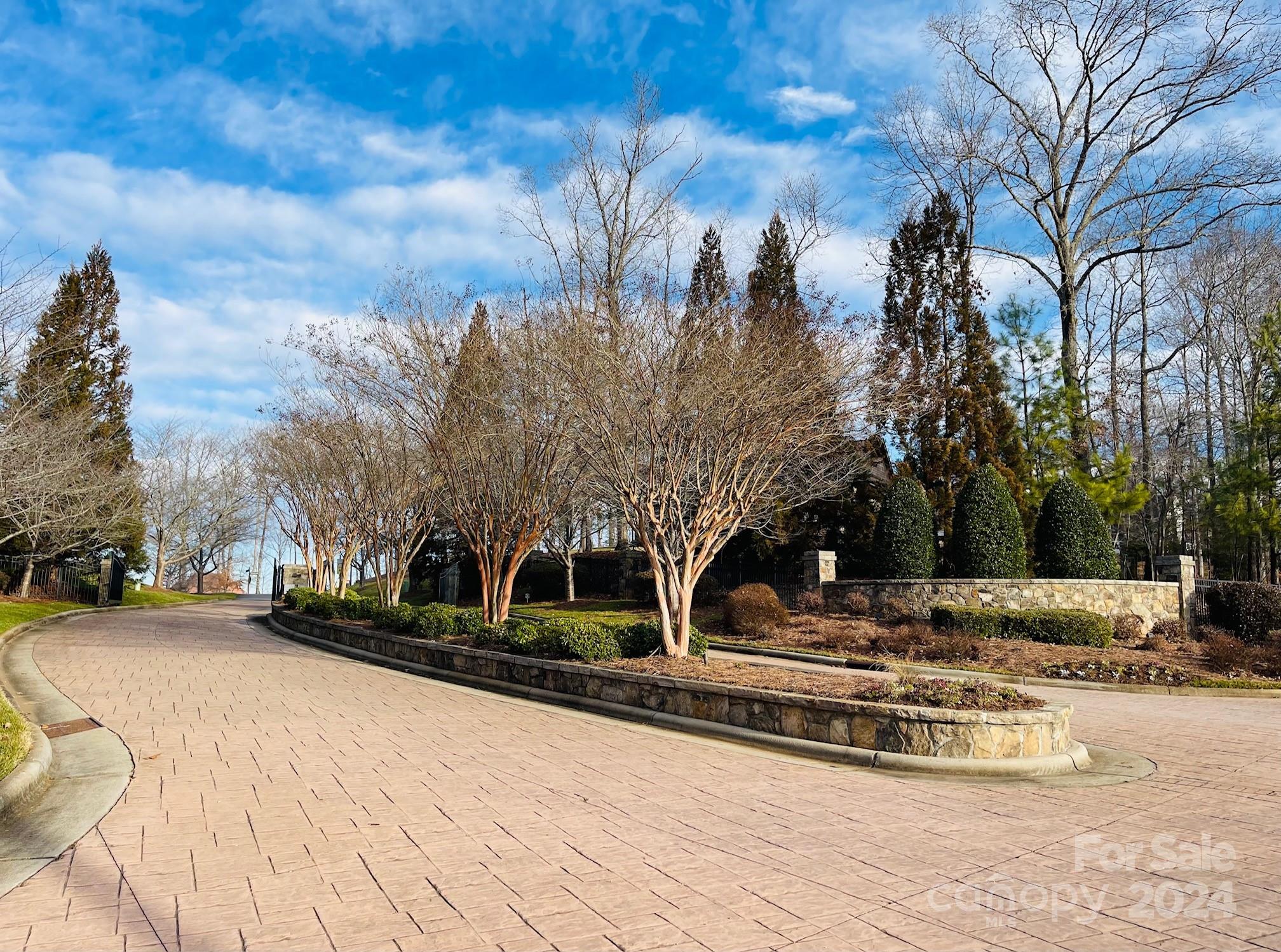 a view of road with trees