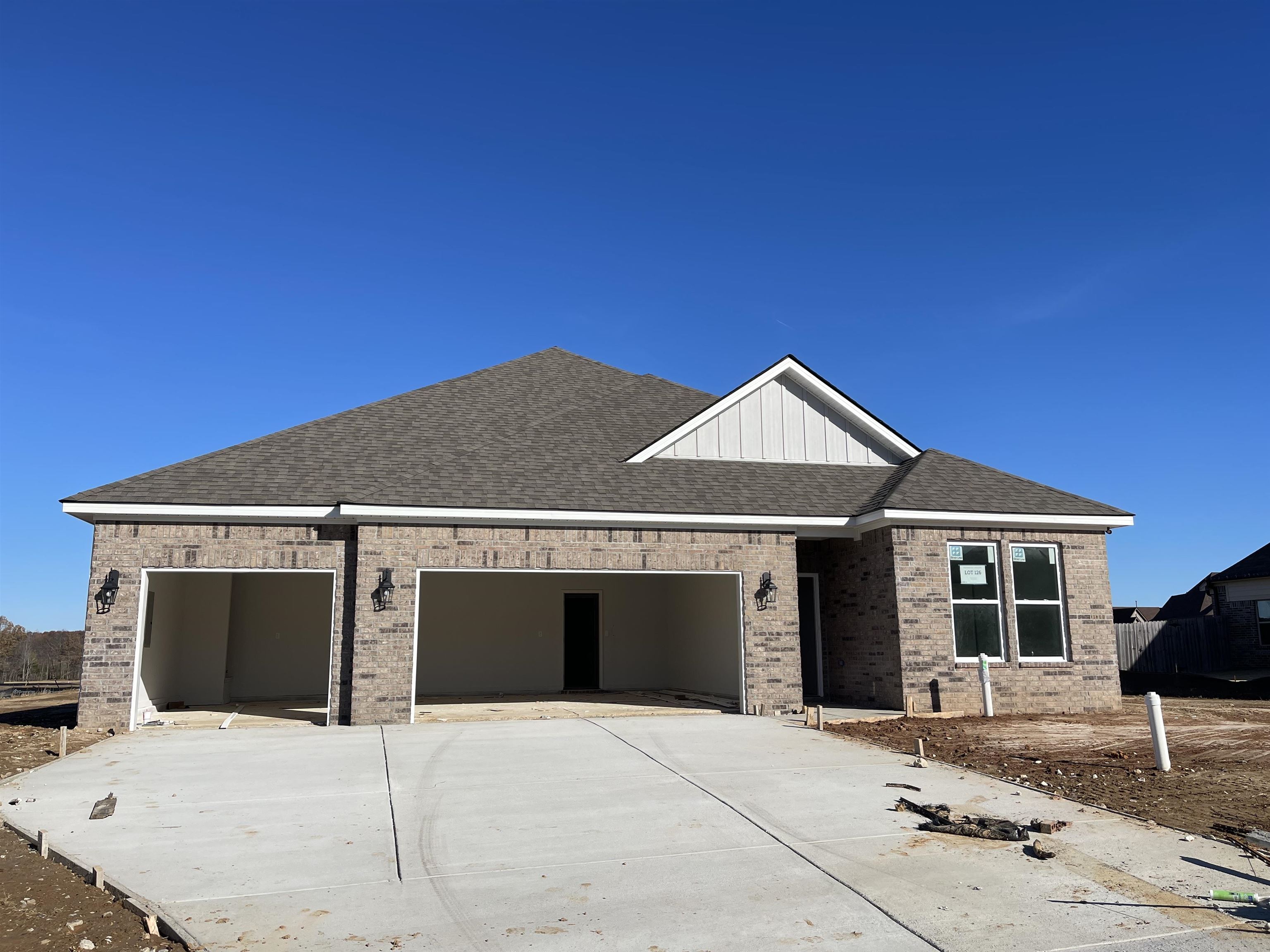 View of front facade with a garage