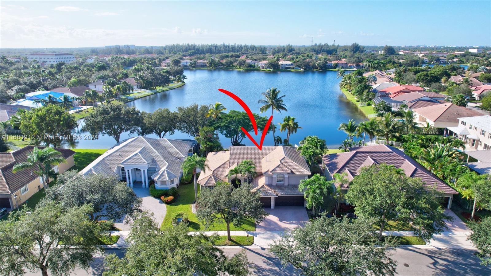 an aerial view of multiple house