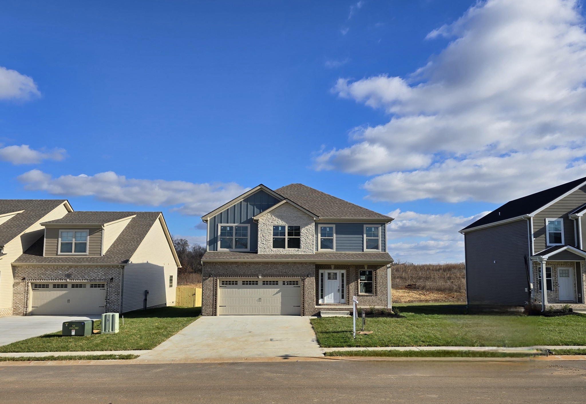 This 5 bedroom new construction home has it all. Spacious living room, granite counters, fireplace, stainless steel appliances, walk in pantry and closets. Enjoy the spa like tiled shower or a soak in the tub. Progress photo taken 21 Dec.