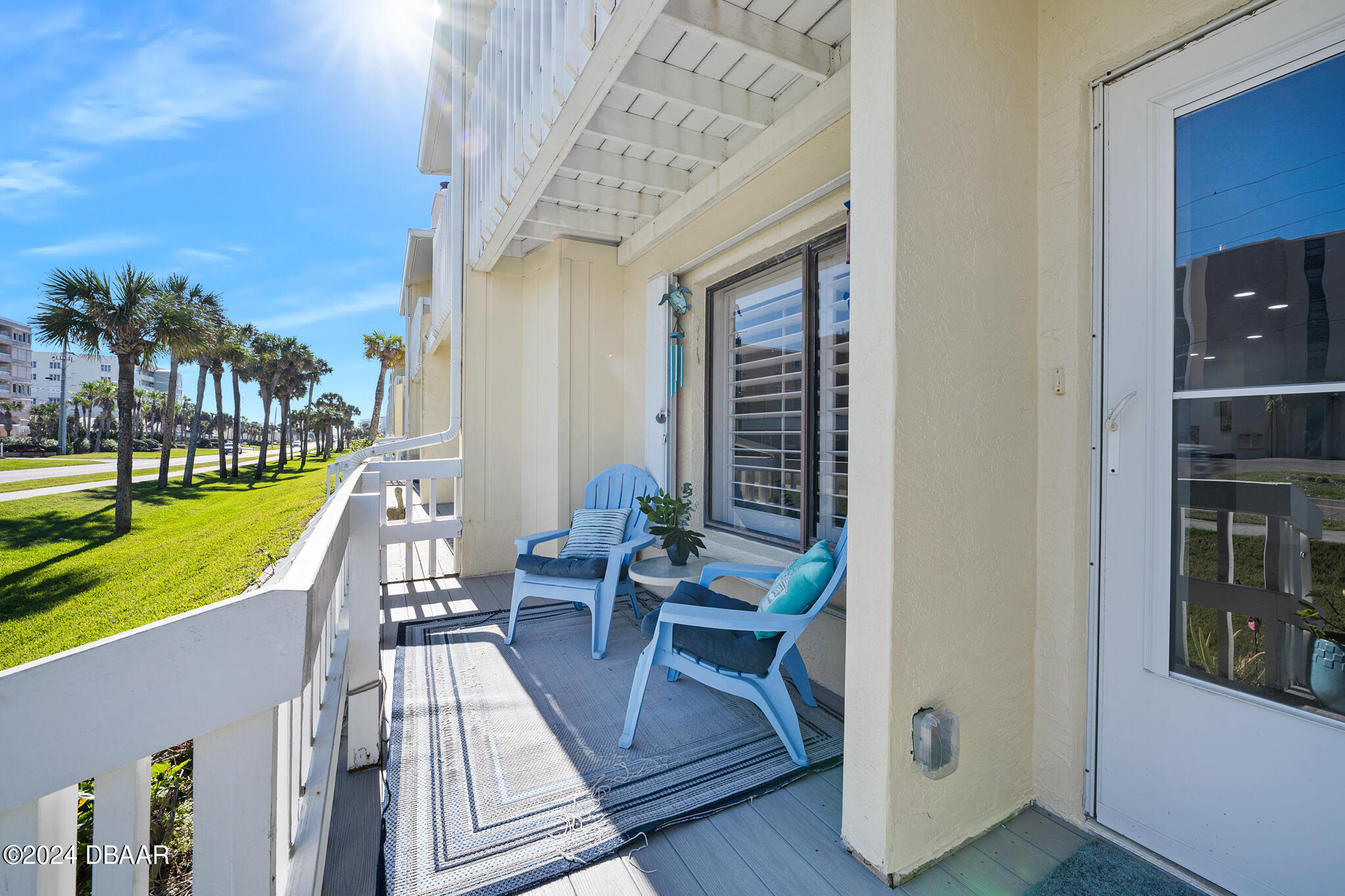 a view of balcony and patio