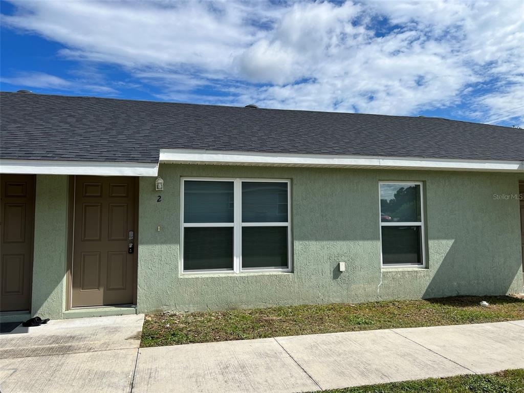 a front view of a house