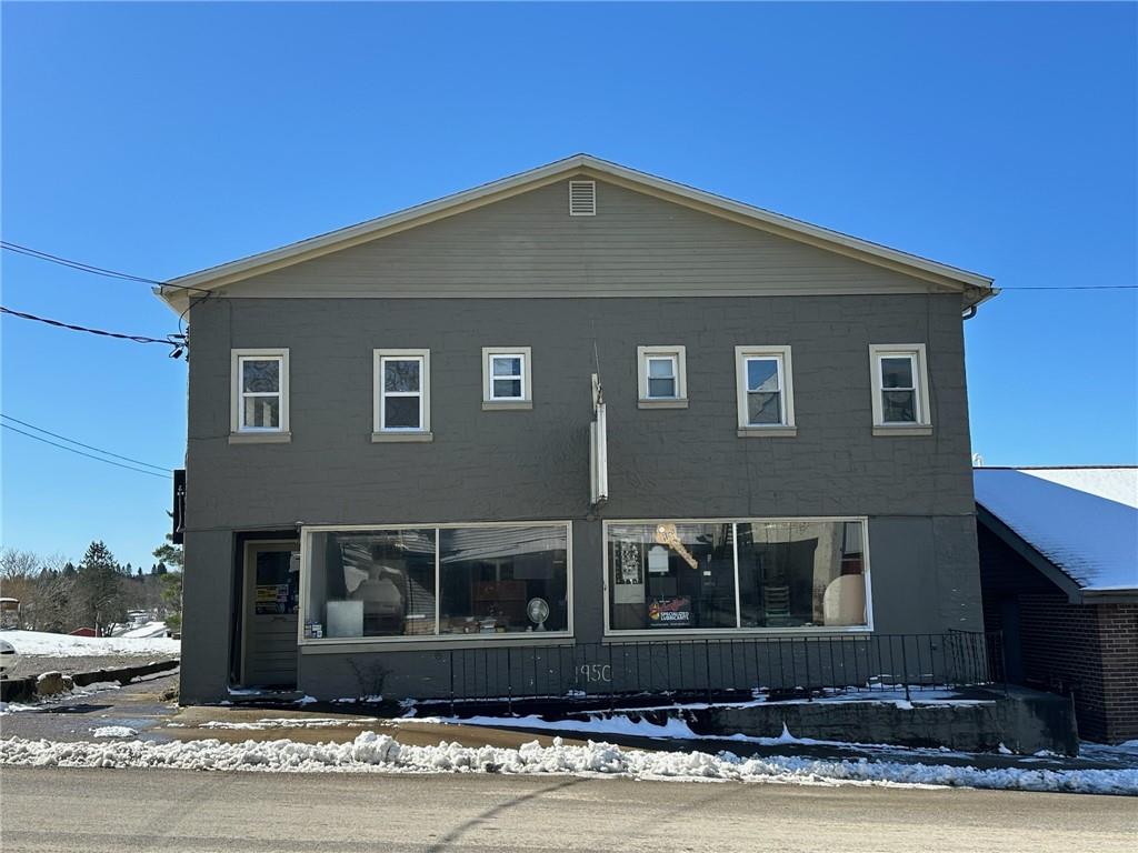 a front view of a house