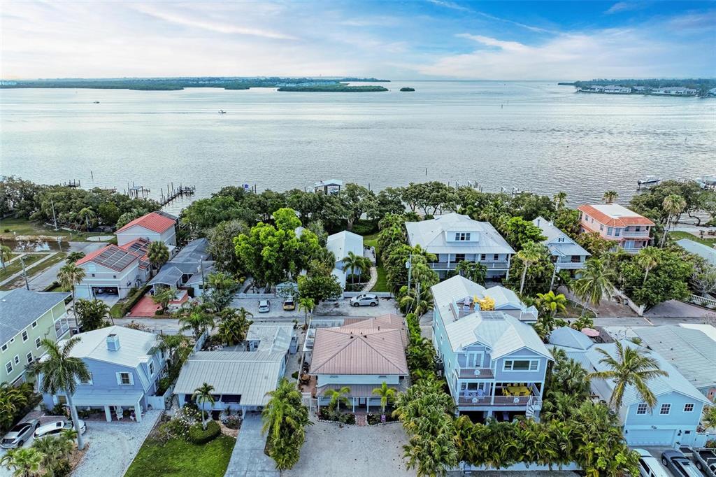 an aerial view of multiple house