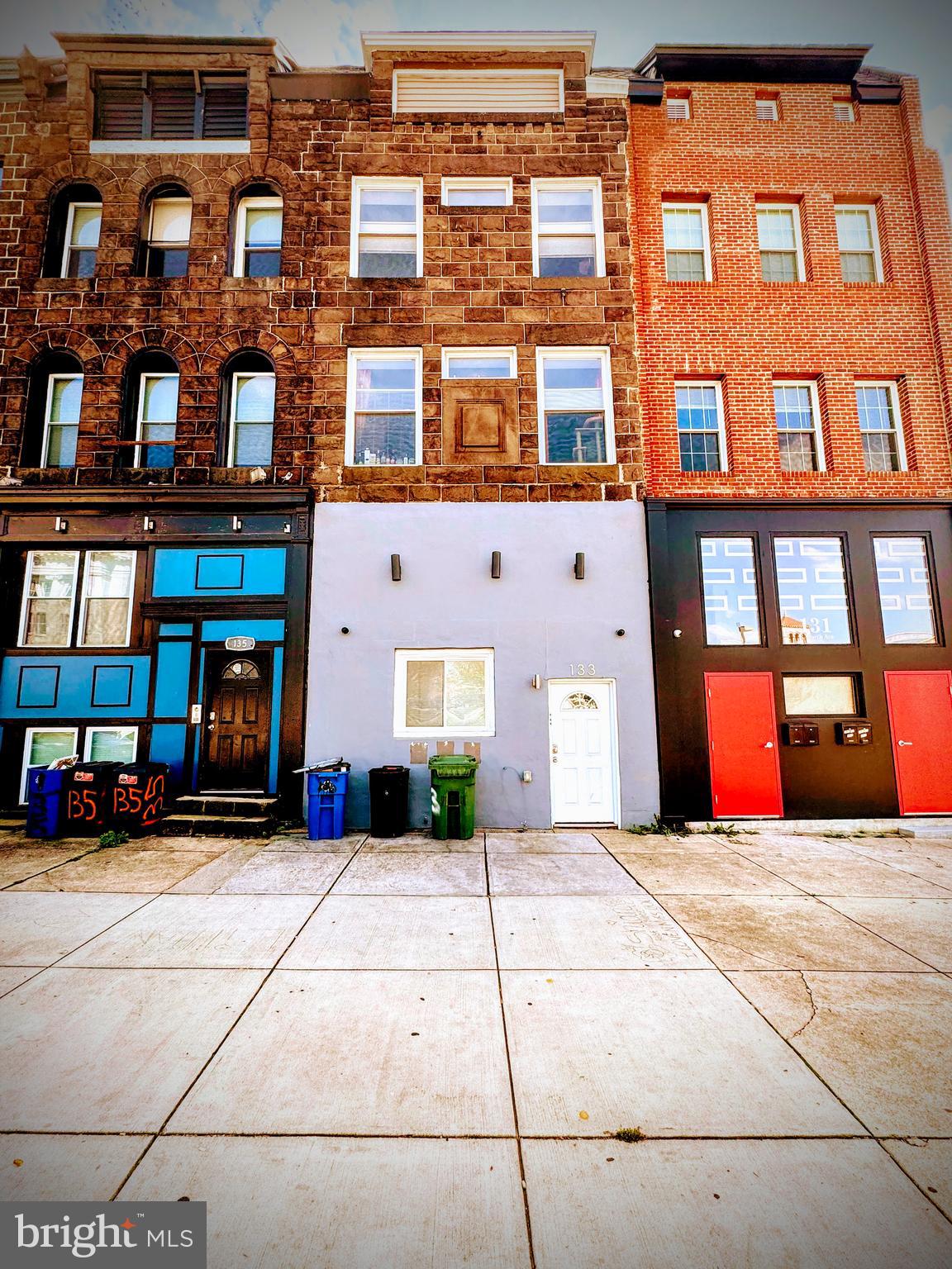 a view of a building with many windows