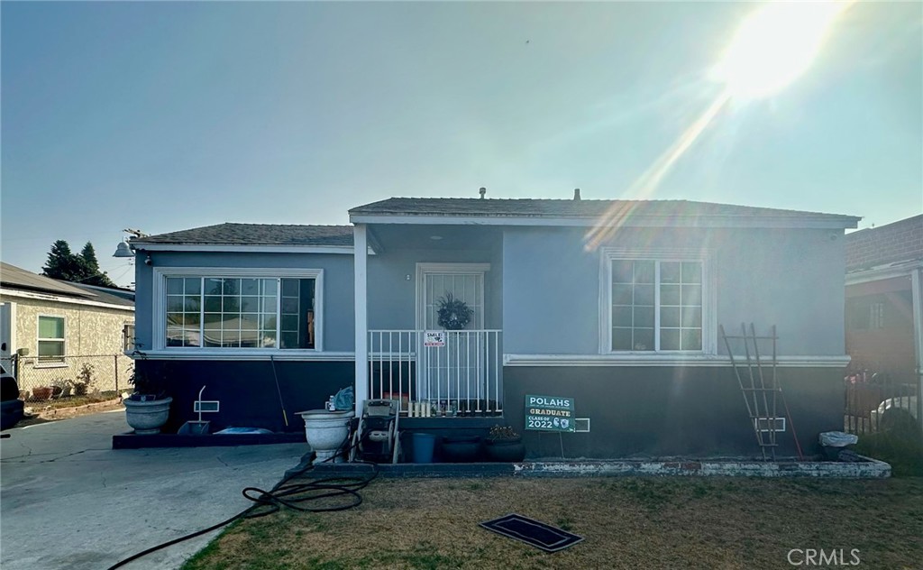 a front view of a house