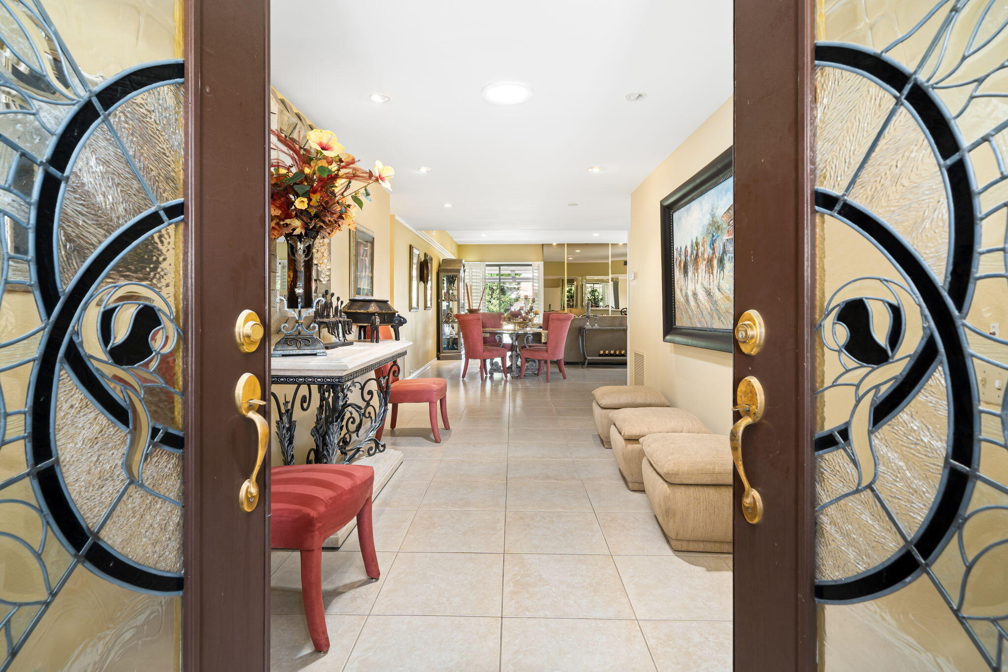 a view of living room and entryway