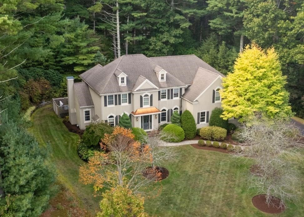 a aerial view of a house