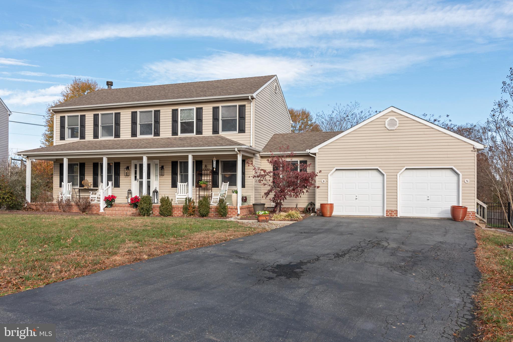 a front view of a house with an outdoor space