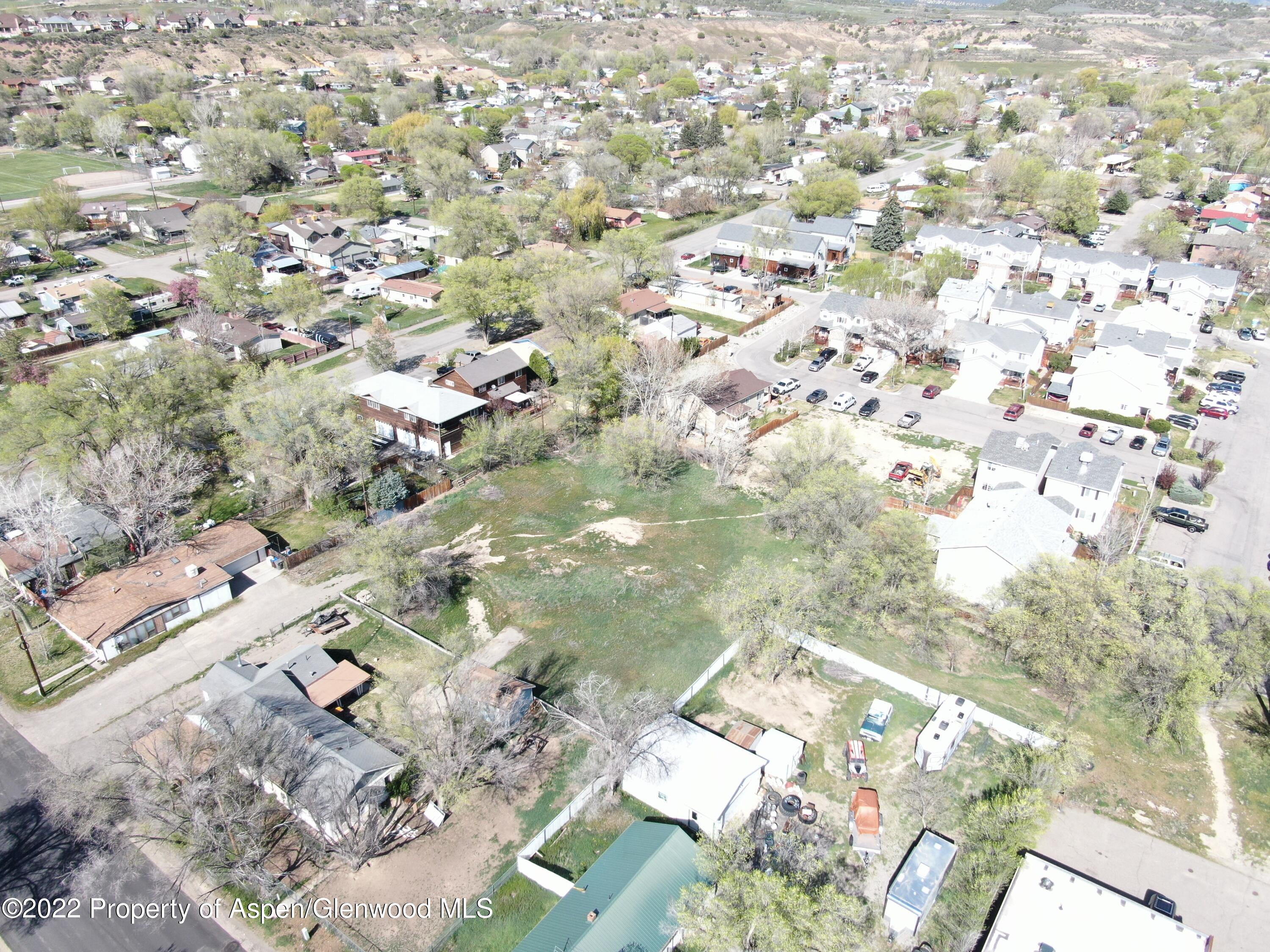 an aerial view of a city