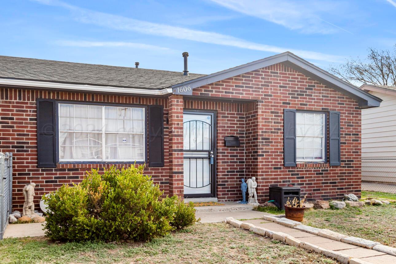 a front view of a house