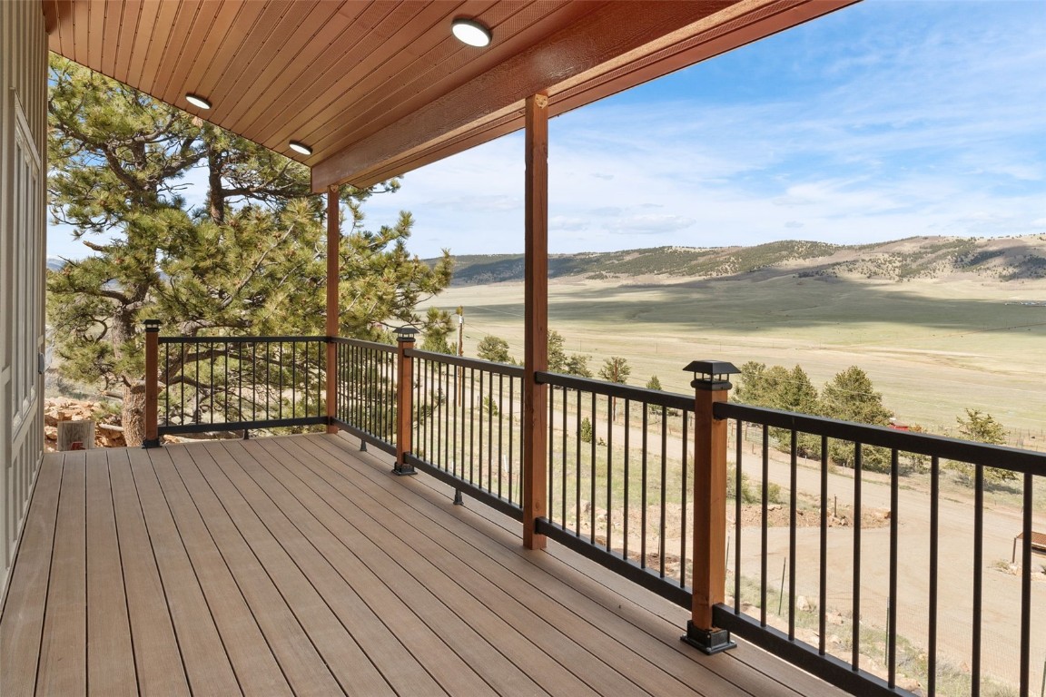 Covered front deck with Trex decking