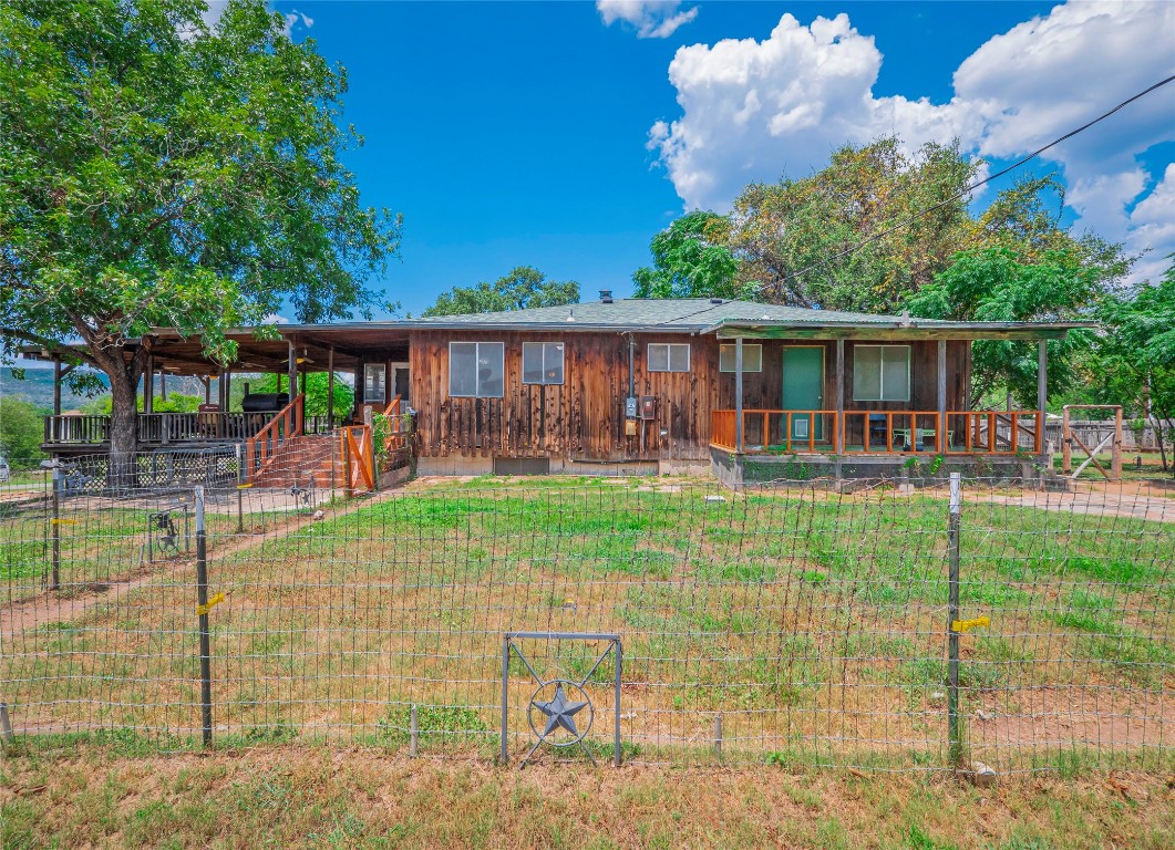 a view of a porch with a backyard