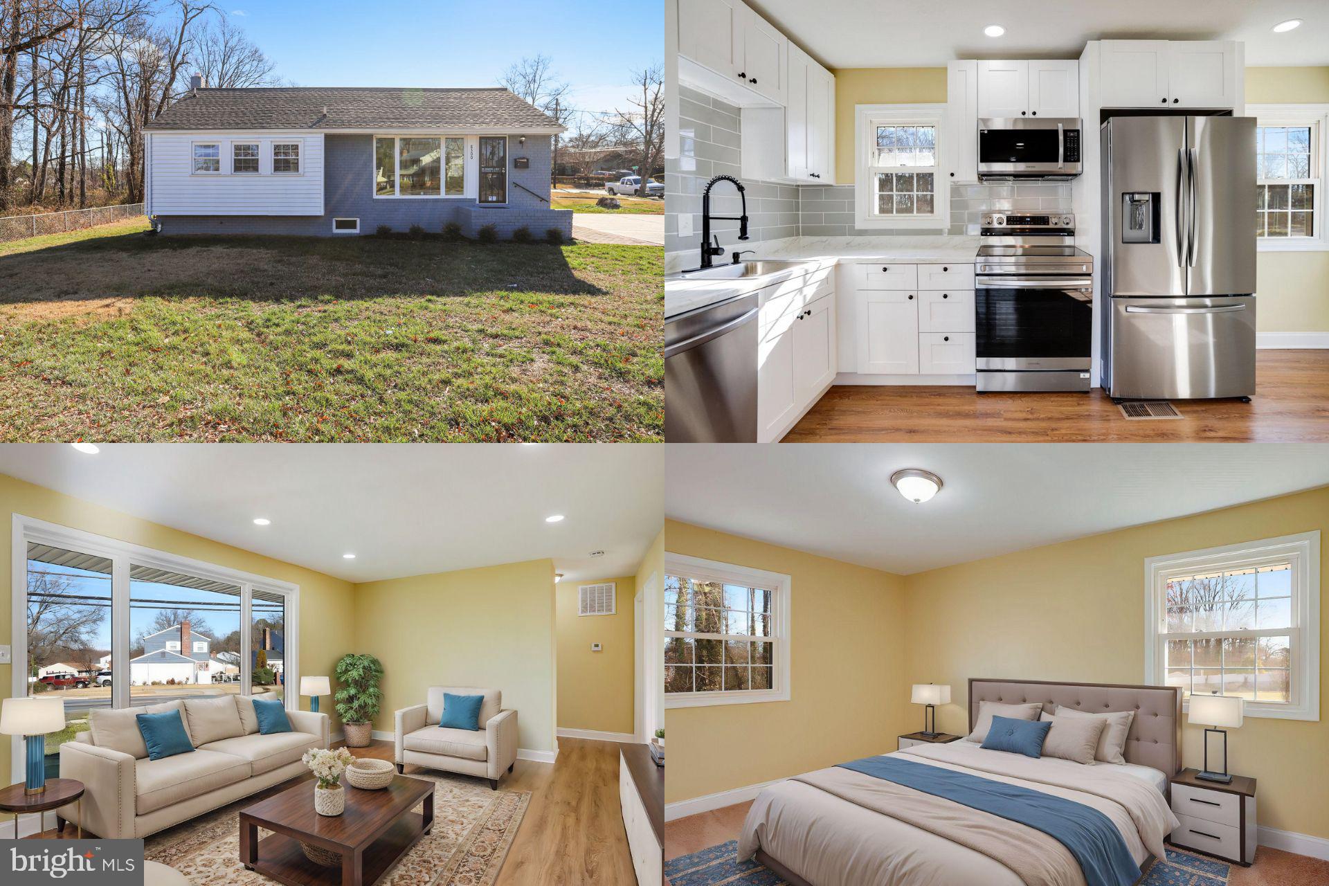 a kitchen with stainless steel appliances granite countertop a refrigerator a stove and a sink with cabinets