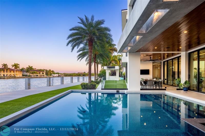 a view of a balcony with lake view