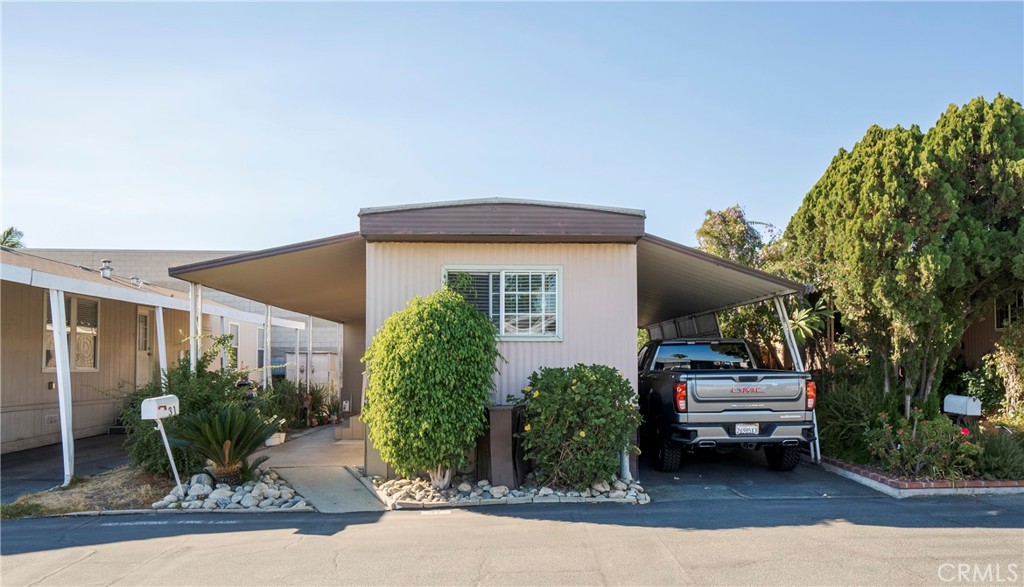 a car parked in front of house