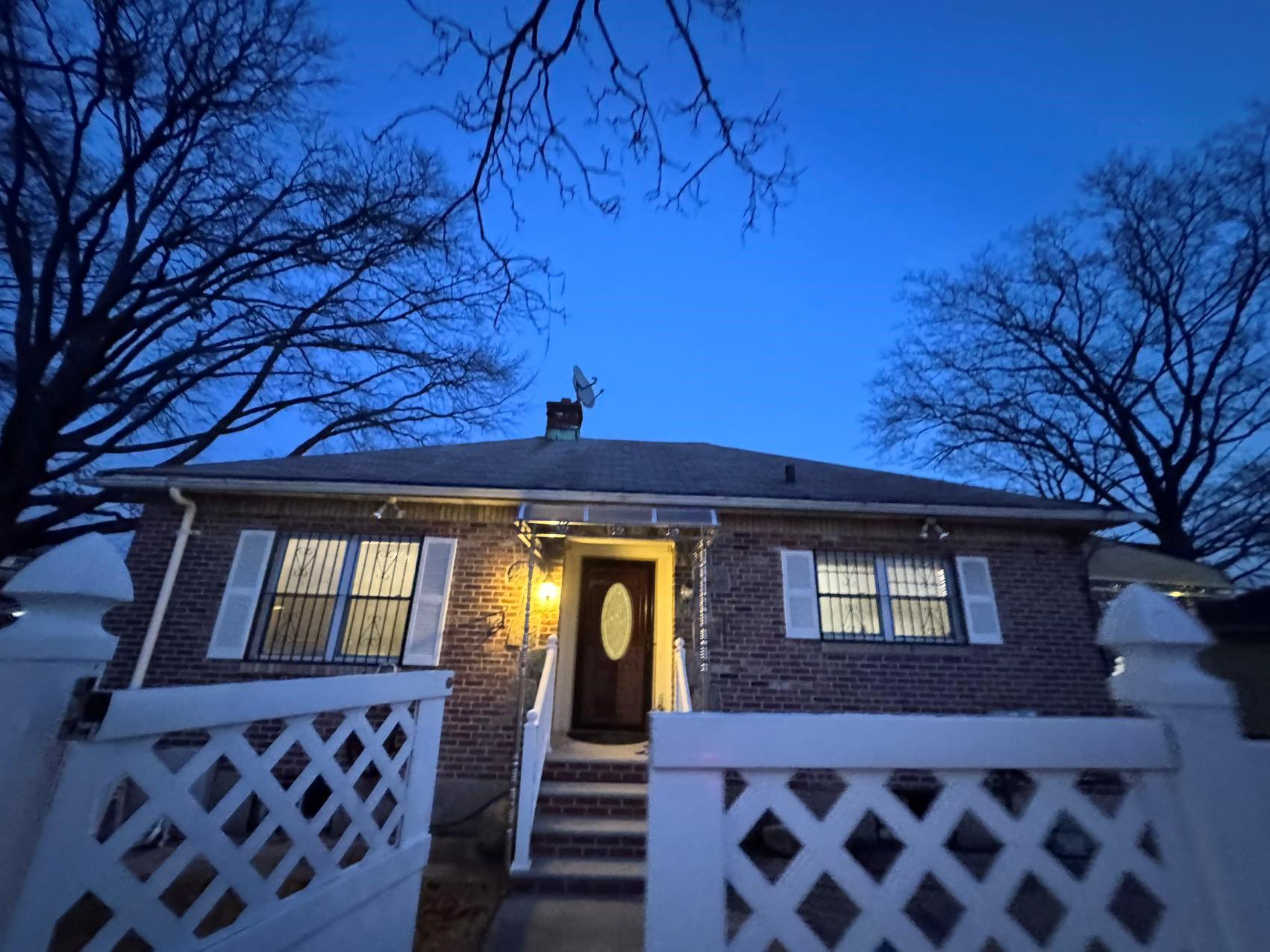 a front view of a house