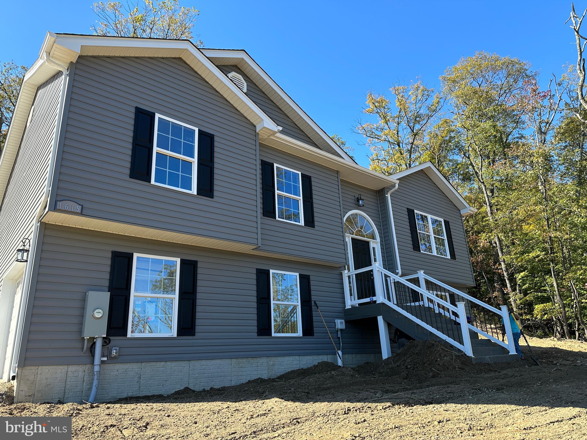 a front view of a house