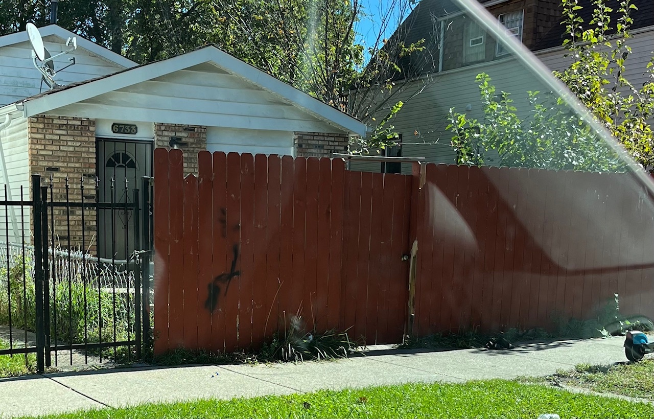 a backyard of a house