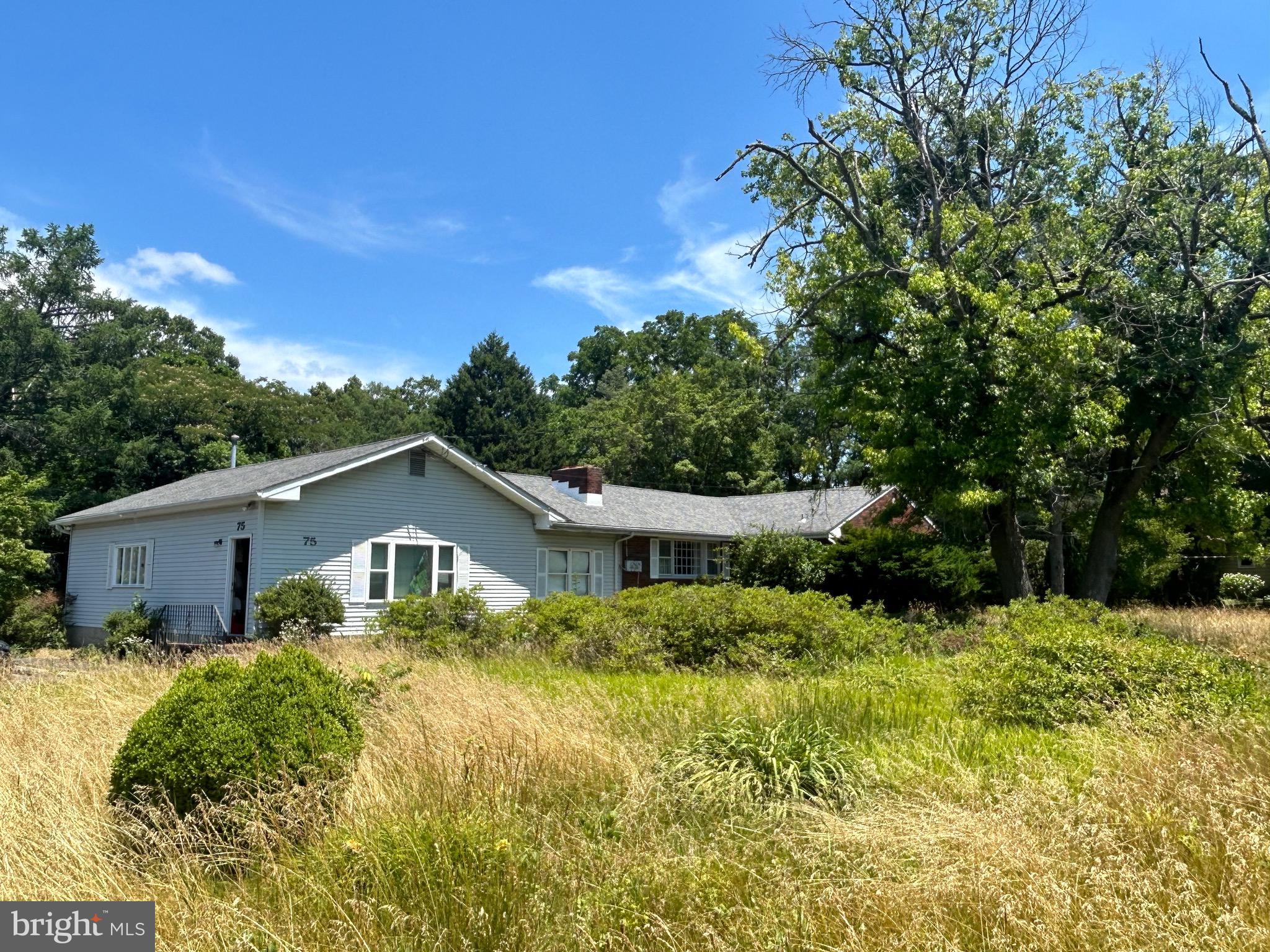 a house view with a garden space