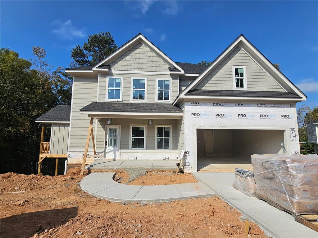 a front view of a house with entertaining space