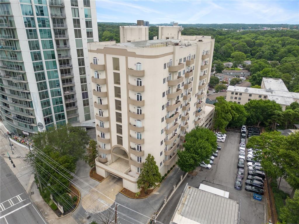 a view of a buildings