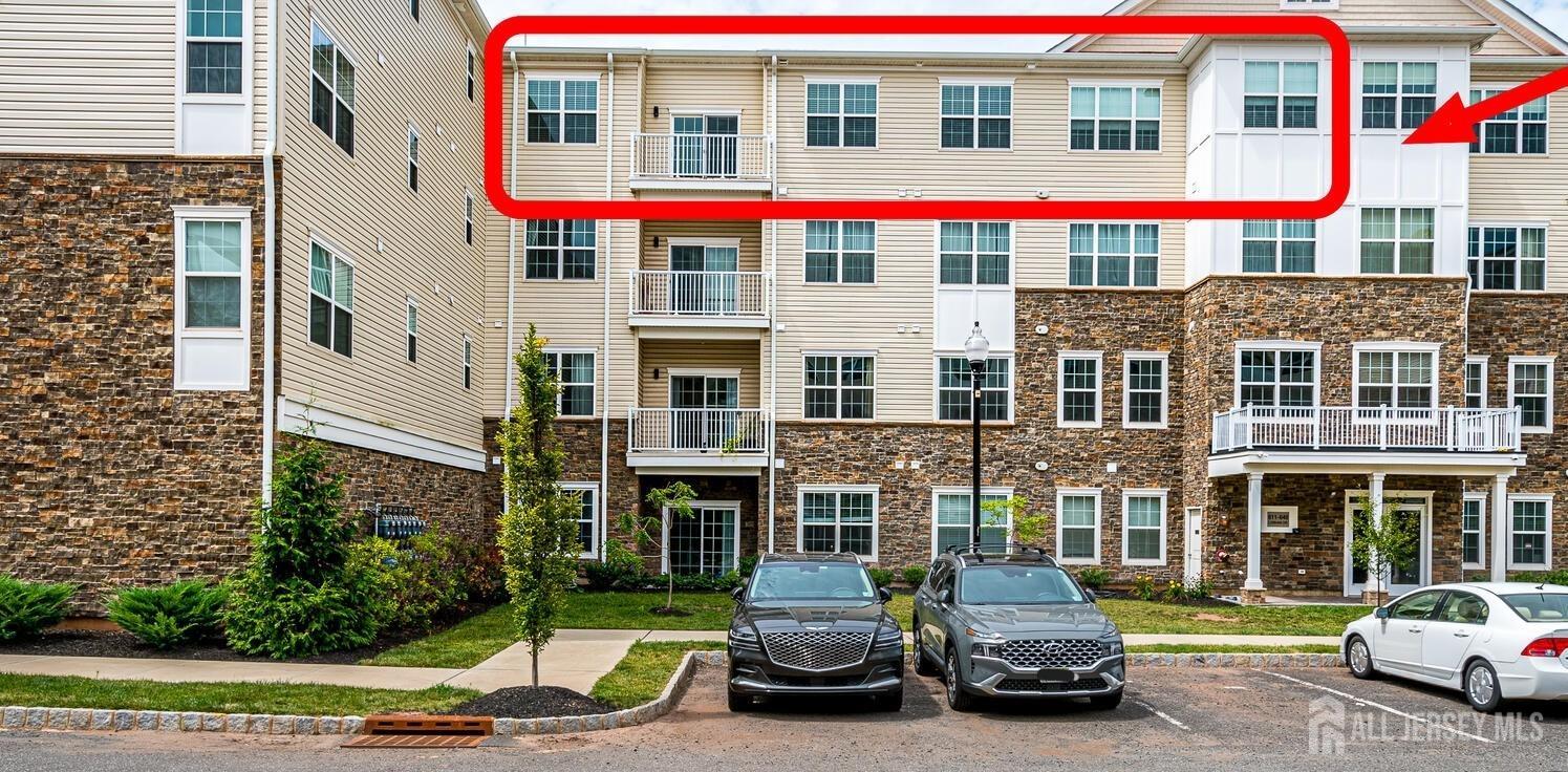 a car parked in front of a building