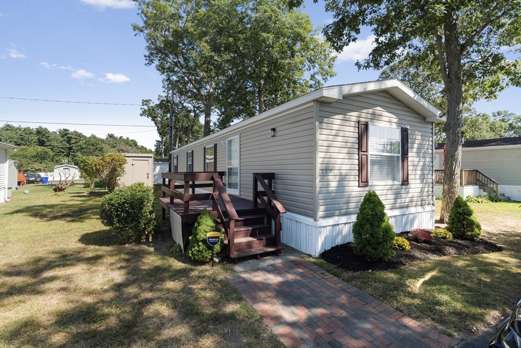 a view of a house with a patio