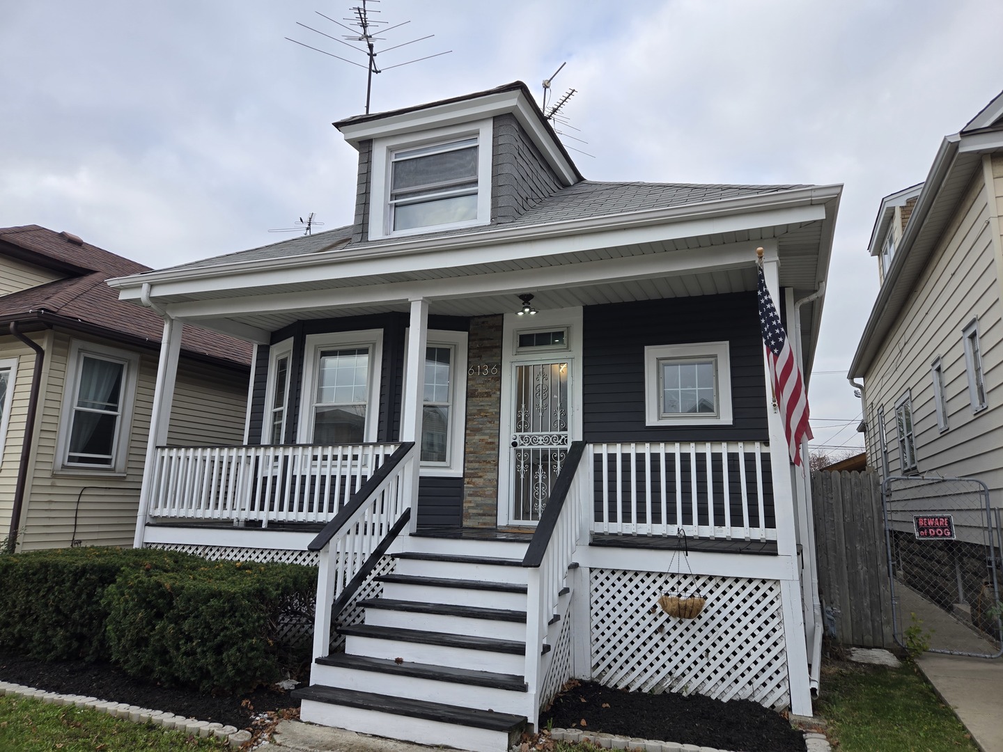 a view of a house with a deck