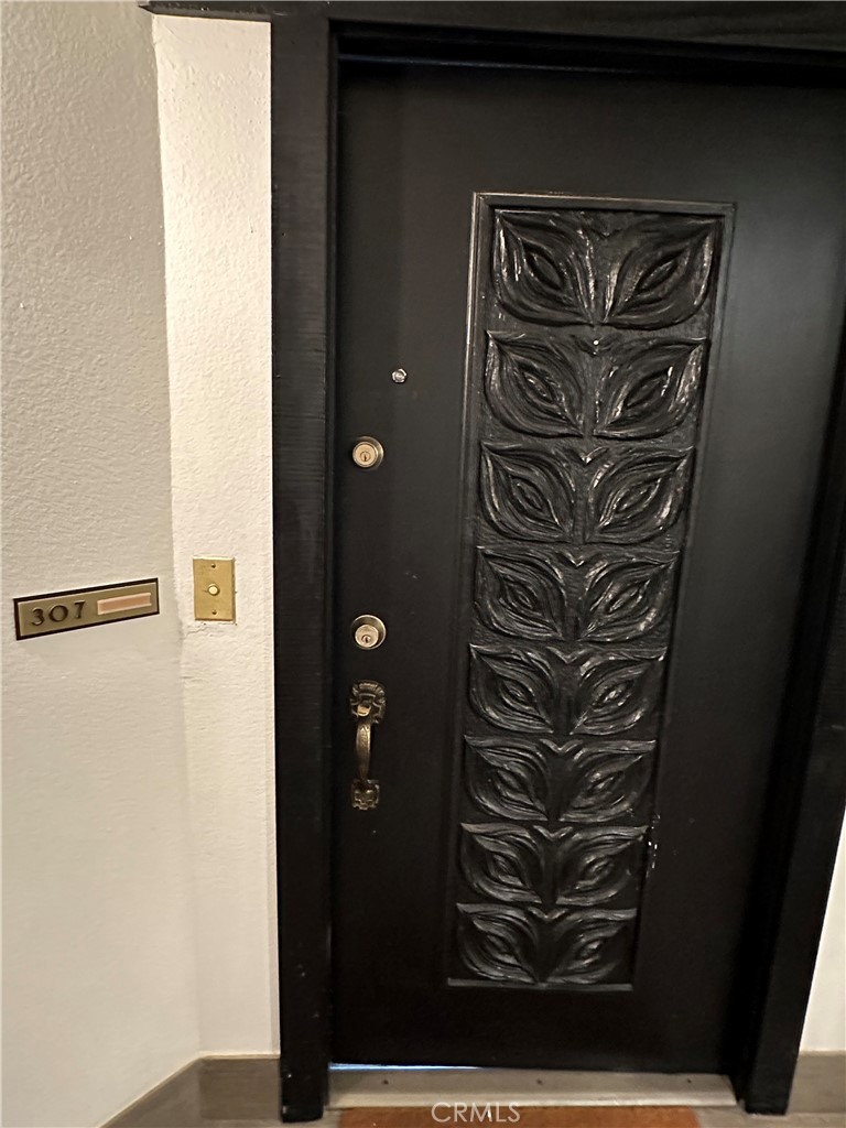 a view of a door