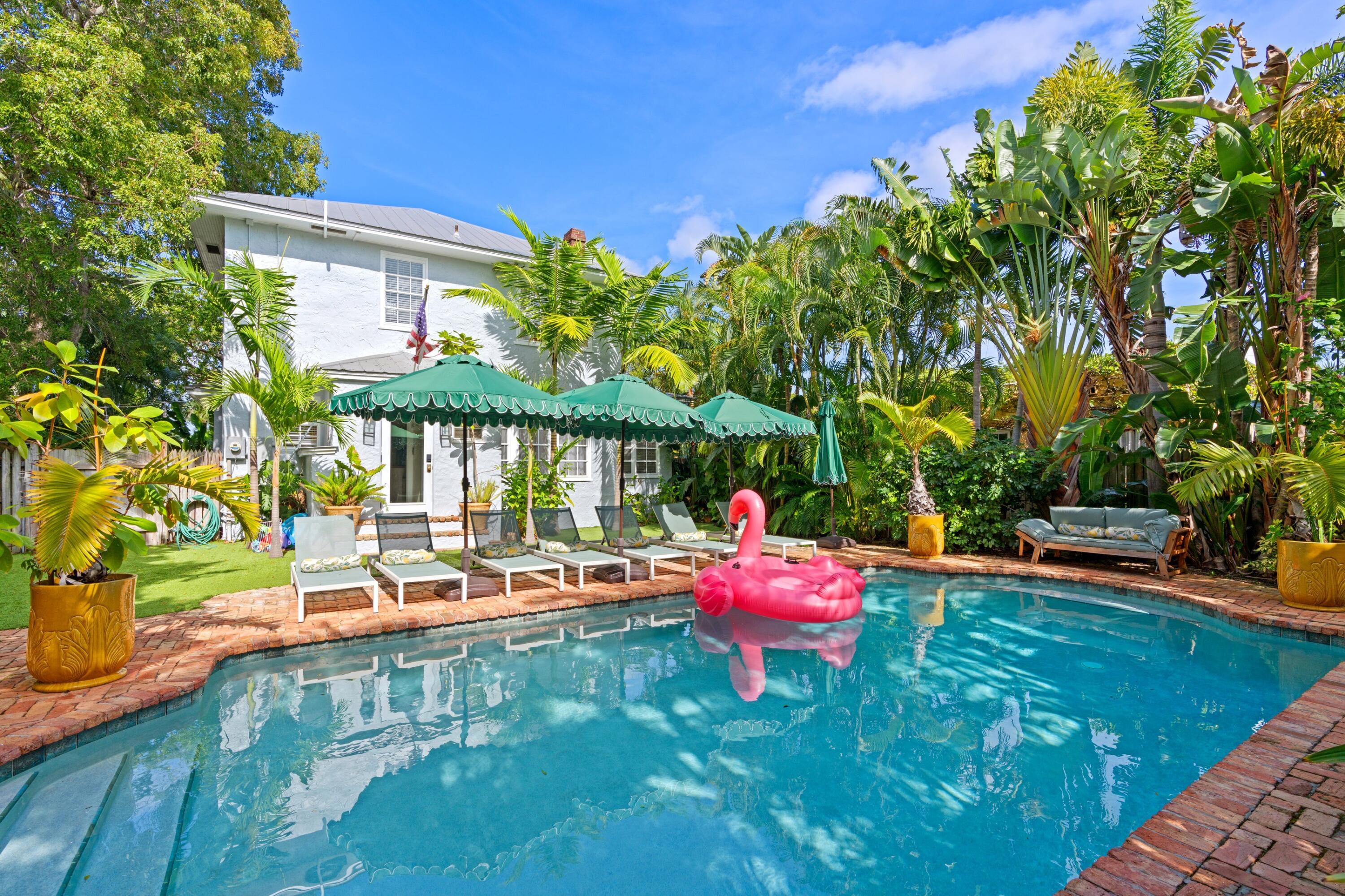 Resort style pool deck.