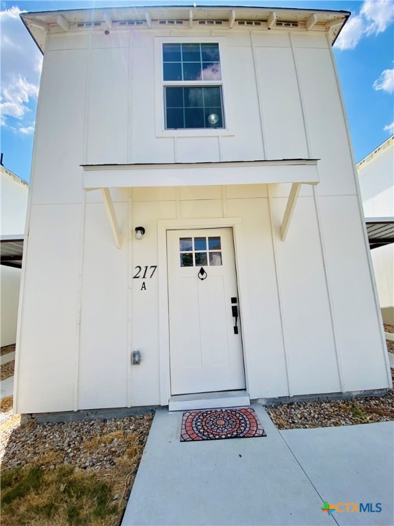 a front view of a house